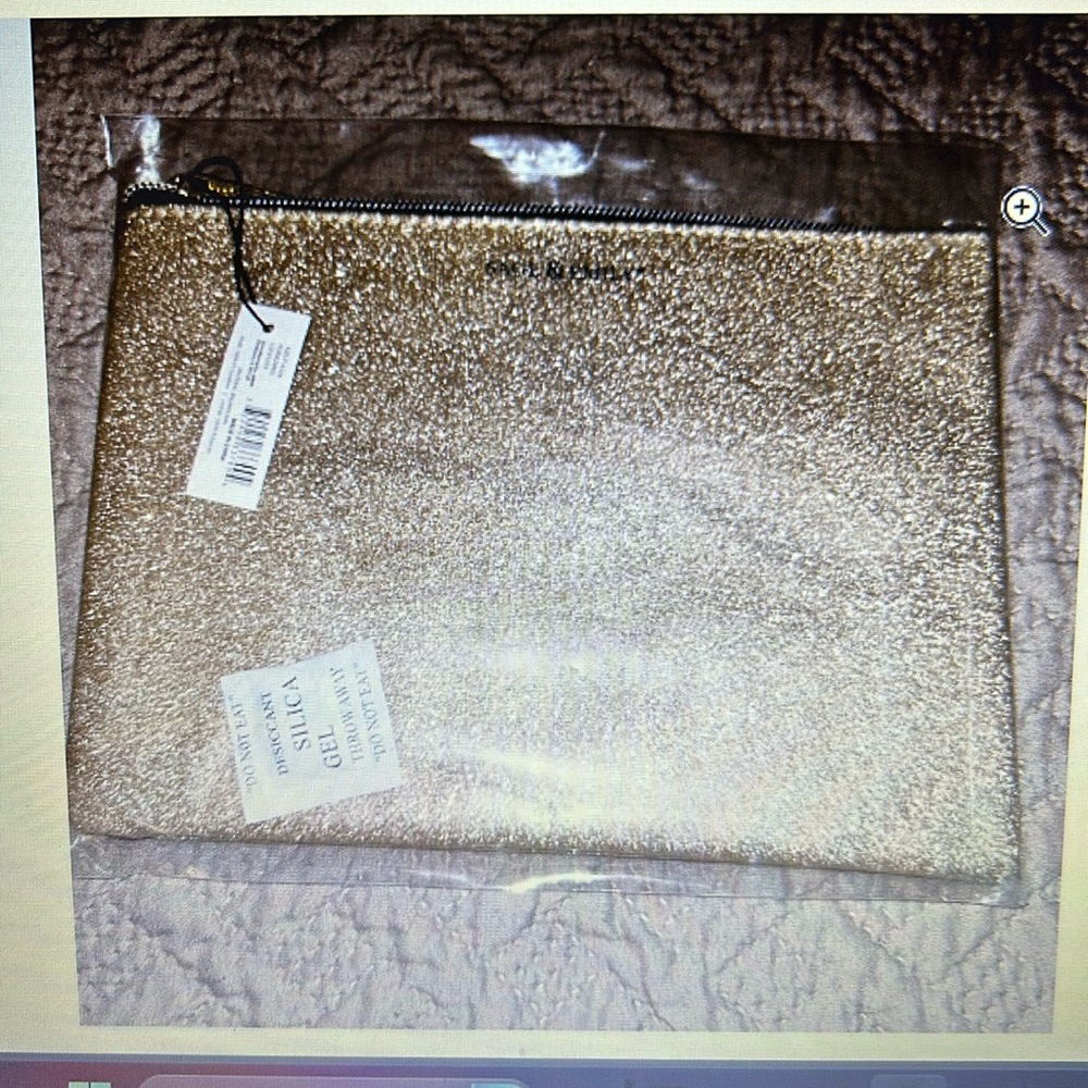 Sage & Emily Cosmetics Bag, Gold